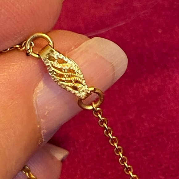 VINTAGE RAINBOW GOLD FILLED PENDANT AND EARRINGS SET - Picture 11 of 12